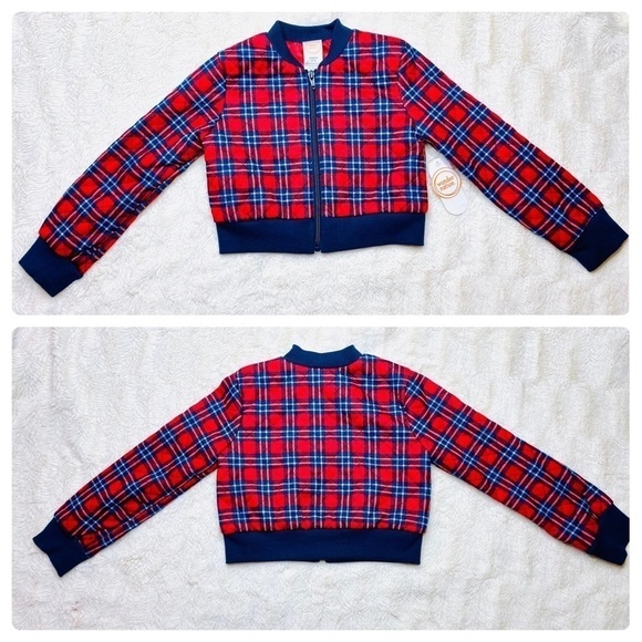 Nwt Wonder Nation Plaid Zip up Jacket Size XS - Picture 1 of 5